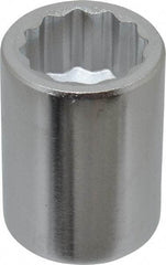 Blackhawk by Proto - 1", 3/4" Drive, Standard Hand Socket - 12 Points, 2" OAL, Chrome Finish - Exact Tool & Supply