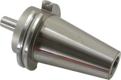 Accupro - CAT50 Outside Taper, JT6 Inside Taper, CAT to Jacobs Taper Adapter - 1.61" Projection, 1.181" Nose Diam - Exact Tool & Supply