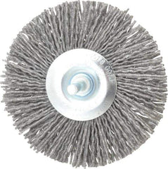 Dico - 4" OD, 1/4" Shank Diam, Nylon Wheel Brush - 1/4" Shank, 80 Grit - Exact Tool & Supply
