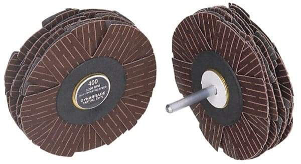 Dynabrade - 4" Diam 220 Grit Coated Sanding Star - Very Fine Grade, Spindle Mount - Exact Tool & Supply