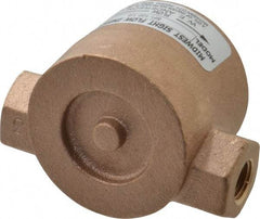 Dwyer - 1/4 Inch, Bronze Body Sight Flow Indicator - 125 Max psi, 3 Inch Overall Length, 200°F - Exact Tool & Supply