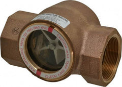 Dwyer - 2 Inch, Bronze Body Sight Flow Indicator - 125 Max psi, 5-11/16 Inch Overall Length, 200°F - Exact Tool & Supply