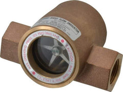 Dwyer - 3/4 Inch, Bronze Body Sight Flow Indicator - 125 Max psi, 4-1/16 Inch Overall Length, 200°F - Exact Tool & Supply