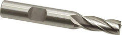 OSG - 5/16", 3/4" LOC, 3/8" Shank Diam, 2-1/2" OAL, 4 Flute, Vanadium High Speed Steel Square End Mill - Single End, Uncoated, Spiral Flute, 30° Helix, Centercutting, Right Hand Cut, Right Hand Flute, Series 574 - Exact Tool & Supply