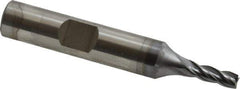 OSG - 5/32", 7/16" LOC, 3/8" Shank Diam, 2-3/8" OAL, 4 Flute, Vanadium High Speed Steel Square End Mill - Single End, TiCN Finish, Spiral Flute, 30° Helix, Centercutting, Right Hand Cut, Right Hand Flute, Series 574 - Exact Tool & Supply