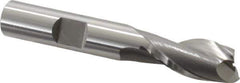 OSG - 13/32", 13/16" LOC, 3/8" Shank Diam, 2-1/2" OAL, 2 Flute, Vanadium High Speed Steel Square End Mill - Single End, Uncoated, Spiral Flute, 30° Helix, Centercutting, Right Hand Cut, Right Hand Flute, Series 573 - Exact Tool & Supply