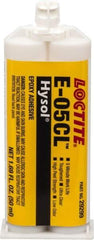 Loctite - 50 mL Cartridge Two Part Epoxy - 3 min Working Time, 1,430 psi Shear Strength, Series E-05CL - Exact Tool & Supply