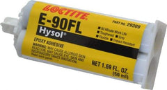Loctite - 50 mL Cartridge Two Part Epoxy - 90 min Working Time, 3,130 psi Shear Strength, Series E-90FL - Exact Tool & Supply