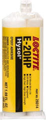 Loctite - 50 mL Cartridge Two Part Epoxy - 20 min Working Time, 4,690 psi Shear Strength, Series E-20HP - Exact Tool & Supply