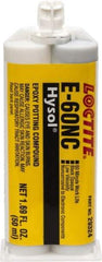 Loctite - 50 mL Cartridge Two Part Epoxy - 60 min Working Time, 3,110 psi Shear Strength, Series E-60NC - Exact Tool & Supply