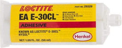 Loctite - 50 mL Cartridge Two Part Epoxy - 30 min Working Time, 4,270 psi Shear Strength, Series E-30CL - Exact Tool & Supply