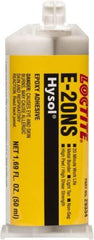 Loctite - 50 mL Cartridge Two Part Epoxy - 20 min Working Time, 2,790 psi Shear Strength, Series E-20NS - Exact Tool & Supply