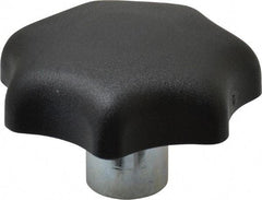 KIPP - 2.48" Head Diam, 7 Point Lobed Knob - 1/2-13 Hole, Thermoplastic, Black - Exact Tool & Supply