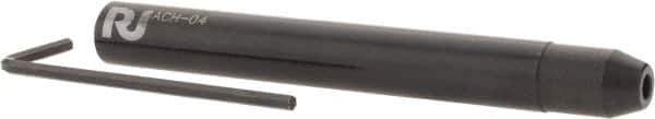 RobbJack - 3/8" Shank Diam Straight Shank with Weldon Flat 1/8" Hole End Mill Holder/Adapter - Through Coolant - Exact Tool & Supply