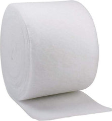Made in USA - 90' Long x 24" Wide x 1" Thick Polyester Media Air Filter Media Roll - MERV 5, 85% Arrestance Efficiency, 500 FPM Max Air Flow, 0.14" wpg Init Resist, 1" wpg Final Resist, 30% Particle Capture Efficiency, Use with Any Unit - Exact Tool & Supply