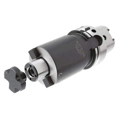 Iscar - HSK100A Taper Shank 32mm Pilot Diam Shell Mill Holder - 50mm Flange to Nose End Projection, 66mm Nose Diam, Through-Spindle Coolant - Exact Tool & Supply