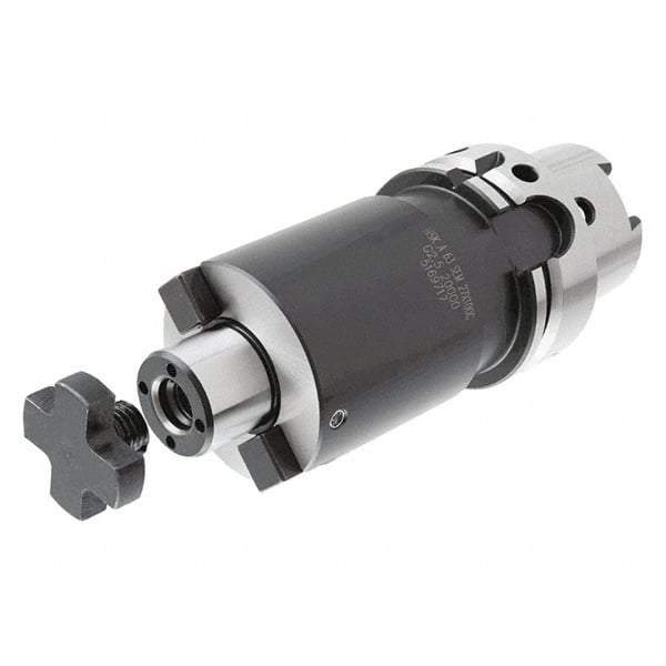 Iscar - HSK100A Taper Shank 22mm Pilot Diam Shell Mill Holder - 100mm Flange to Nose End Projection, 47mm Nose Diam, Through-Spindle Coolant - Exact Tool & Supply