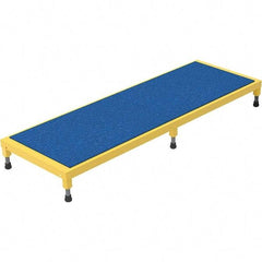 Vestil - 5" High x 24" Wide x 72" Deep, Yellow Step Stand - Steel, 500 Lb Capacity - Exact Tool & Supply