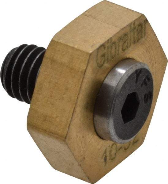 Gibraltar - 1/2" Hex, 10-32 Stud Thread, Symmetrical Hex Clamp - 0.11" Hex Height, 11/32" Thread Length, 10 Clamps - Exact Tool & Supply