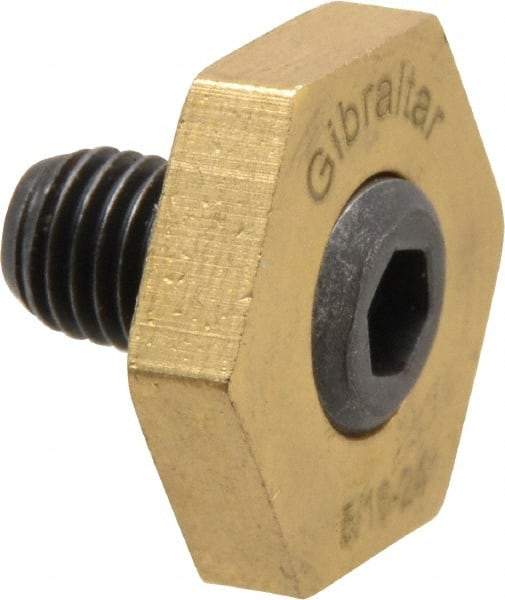 Gibraltar - 13/16" Hex, 5/16-24 Stud Thread, Symmetrical Hex Clamp - 0.11" Hex Height, 15/32" Thread Length, 10 Clamps - Exact Tool & Supply