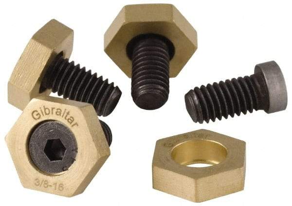 Gibraltar - 5/8-11, 1-1/4" Long, Steel, Cam Clamp Screw - 1-3/16" Hex, Use with Gibraltar Fixture Clamp 00642645 - Exact Tool & Supply