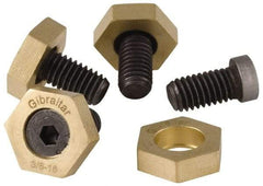 Gibraltar - 5/8-11, 1-1/4" Long, Steel, Cam Clamp Screw - 1-3/16" Hex, Use with Gibraltar Fixture Clamp 00642645 - Exact Tool & Supply