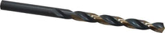 Triumph Twist Drill - 0.234" 135° High Speed Steel Jobber Drill - Oxide/Gold Finish, Right Hand Cut, Spiral Flute, Straight Shank, 3-7/8" OAL, Split Point - Exact Tool & Supply