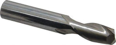 OSG - 31/64", 1" LOC, 1/2" Shank Diam, 3" OAL, 2 Flute, Solid Carbide Square End Mill - Single End, Uncoated, Spiral Flute, 30° Helix, Centercutting, Right Hand Cut, Right Hand Flute, Series 402 - Exact Tool & Supply