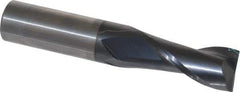 OSG - 5/8", 1-1/4" LOC, 5/8" Shank Diam, 3-1/2" OAL, 2 Flute, Solid Carbide Square End Mill - Single End, TiAlN Finish, Spiral Flute, 30° Helix, Centercutting, Right Hand Cut, Right Hand Flute, Series 402 - Exact Tool & Supply