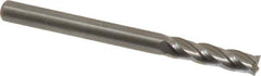 OSG - 1/8", 1/2" LOC, 1/8" Shank Diam, 1-1/2" OAL, 4 Flute, Solid Carbide Square End Mill - Single End, Uncoated, Spiral Flute, 30° Helix, Centercutting, Right Hand Cut, Right Hand Flute, Series 404 - Exact Tool & Supply