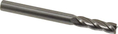 OSG - 3/16", 5/8" LOC, 3/16" Shank Diam, 2" OAL, 4 Flute, Solid Carbide Square End Mill - Single End, Uncoated, Spiral Flute, 30° Helix, Centercutting, Right Hand Cut, Right Hand Flute, Series 404 - Exact Tool & Supply