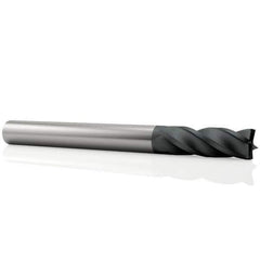 OSG - 12mm, 25mm LOC, 12mm Shank Diam, 76mm OAL, 4 Flute, Solid Carbide Square End Mill - Single End, TiAlN Finish, Spiral Flute, 30° Helix, Centercutting, Right Hand Cut, Right Hand Flute, Series 404 - Exact Tool & Supply