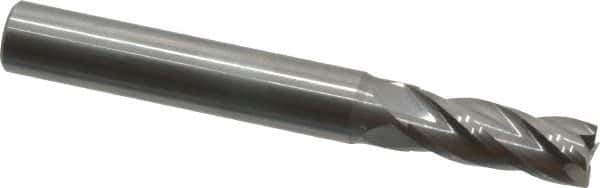 OSG - 9/32", 3/4" LOC, 5/16" Shank Diam, 2-1/2" OAL, 4 Flute, Solid Carbide Square End Mill - Single End, Uncoated, Spiral Flute, 30° Helix, Centercutting, Right Hand Cut, Right Hand Flute, Series 404 - Exact Tool & Supply