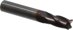 OSG - 27/64", 1" LOC, 7/16" Shank Diam, 2-3/4" OAL, 4 Flute, Solid Carbide Square End Mill - Single End, TiAlN Finish, Spiral Flute, 30° Helix, Centercutting, Right Hand Cut, Right Hand Flute, Series 404 - Exact Tool & Supply