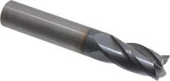 OSG - 9/16", 1-1/8" LOC, 9/16" Shank Diam, 3-1/2" OAL, 4 Flute, Solid Carbide Square End Mill - Single End, TiAlN Finish, Spiral Flute, 30° Helix, Centercutting, Right Hand Cut, Right Hand Flute, Series 404 - Exact Tool & Supply