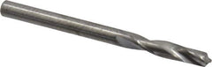 M.A. Ford - 5/32" 118° Spiral Flute Solid Carbide Screw Machine Drill Bit - Bright Finish, Right Hand Cut, 3/4" Flute Length, 2" OAL, Faceted Point, Straight Shank - Exact Tool & Supply
