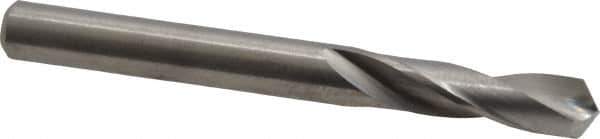 M.A. Ford - Letter E (1/4) 118° Spiral Flute Solid Carbide Screw Machine Drill Bit - Bright Finish, Right Hand Cut, 1" Flute Length, 2-1/2" OAL, Faceted Point, Straight Shank - Exact Tool & Supply