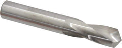 M.A. Ford - 17/32" 118° Spiral Flute Solid Carbide Screw Machine Drill Bit - Bright Finish, Right Hand Cut, 1-3/8" Flute Length, 3-1/2" OAL, Faceted Point, Straight Shank - Exact Tool & Supply