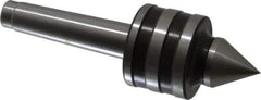 Value Collection - MT2 Taper Shank Shank, 41mm Head Diam, Live Center - 5,000 Max RPM, 24mm Point Diam, 2.22" Point Len, 463 Lb Max Workpc, Standard Point - Exact Tool & Supply