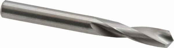 M.A. Ford - 0.261" 118° Spiral Flute Solid Carbide Screw Machine Drill Bit - Bright Finish, Right Hand Cut, 1" Flute Length, 2-1/2" OAL, Faceted Point, Straight Shank - Exact Tool & Supply