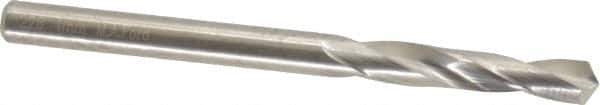 M.A. Ford - 4.0005mm 118° Spiral Flute Solid Carbide Screw Machine Drill Bit - Bright Finish, Right Hand Cut, 22mm Flute Length, 55mm OAL, Faceted Point, Straight Shank - Exact Tool & Supply