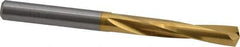 M.A. Ford - 3/16" 135° Spiral Flute Solid Carbide Screw Machine Drill Bit - TiN Finish, Right Hand Cut, 1-1/8" Flute Length, 2-3/16" OAL, Split Point, Straight Shank - Exact Tool & Supply
