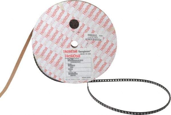 Heli-Coil - #6-32 UNC, 0.207" OAL, Free Running Helical Insert - 4-3/4 Free Coils, Tangless, 304 Stainless Steel, 1-1/2D Insert Length - Exact Tool & Supply