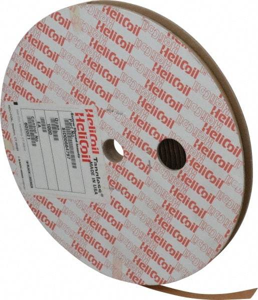 Heli-Coil - 1,000 Inserts, #6-32 UNC, 1-1/2D, Stainless Steel Screw Locking Insert - 4-3/4 Free Coils, 0.207 Inch Overall Length, 0.178 to 0.193 Inch Outside Diameter, Tangless, 304 Material Grade - Exact Tool & Supply