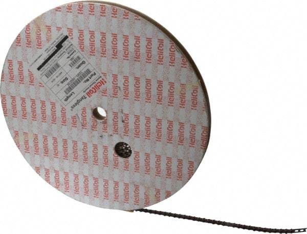 Heli-Coil - 1,000 Inserts, #6-32 UNC, 2D, Stainless Steel Screw Locking Insert - 6-7/8 Free Coils, 0.276 Inch Overall Length, 0.178 to 0.193 Inch Outside Diameter, Tangless, 304 Material Grade - Exact Tool & Supply