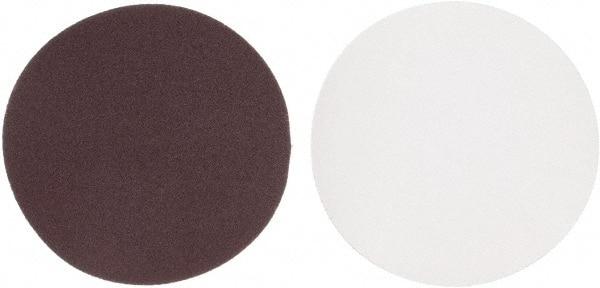 Made in USA - 5" Diam, 120 Grit Aluminum Oxide Adhesive PSA Disc - Fine Grade, Red, Cloth Backing, Flexible - Exact Tool & Supply