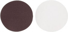 Made in USA - 5" Diam, 120 Grit Aluminum Oxide Adhesive PSA Disc - Fine Grade, Red, Cloth Backing, Flexible - Exact Tool & Supply