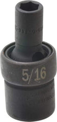 SK - 3/8" Drive 5/16" Standard Universal Impact Socket - 6 Points, 2" OAL - Exact Tool & Supply