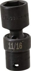 SK - 3/8" Drive 11/16" Standard Universal Impact Socket - 6 Points, 2-23/64" OAL - Exact Tool & Supply