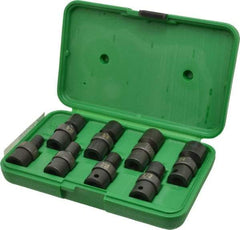 SK - 8 Piece 3/8" Drive Impact Socket Set - 6 Points, 5/16" to 3/4" Range, Inch Measurement Standard - Exact Tool & Supply